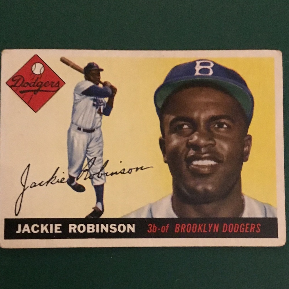 Jackie Robinson TOPPS, good condition, Brooklyn Dodgers -prize card
